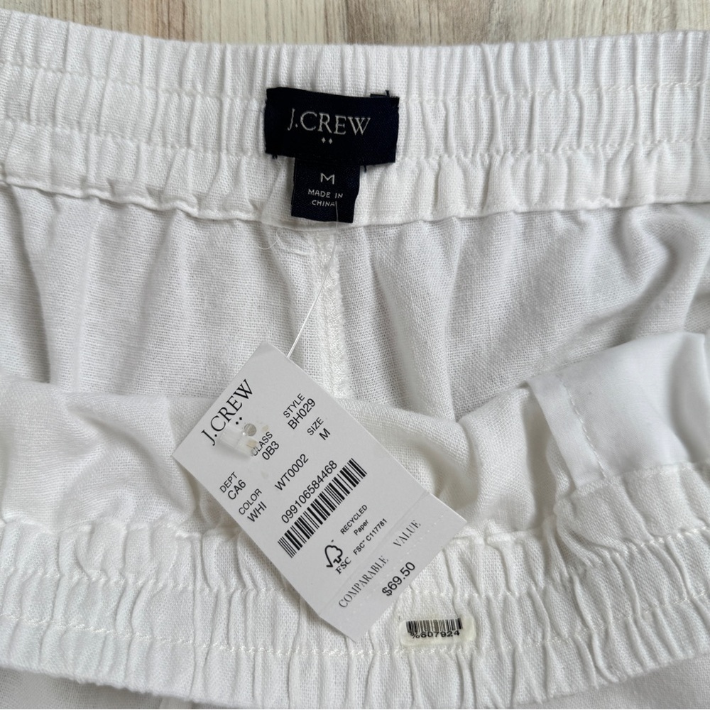 J.Crew Pink Embroidered Linen Shorts Size Medium NWT - Picture 11 of 11